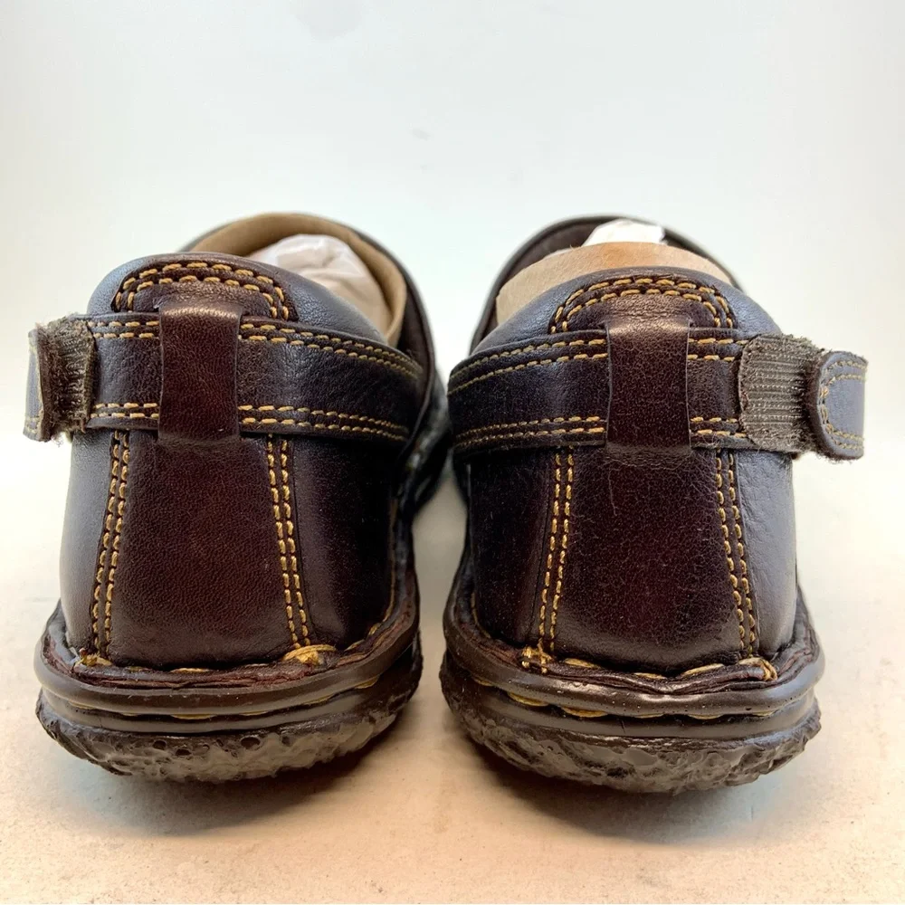 Born NIB NEW Dark Brown Leather Adjustable Lina W82043 Loafers, size 10 EU 42 - Picture 9 of 13